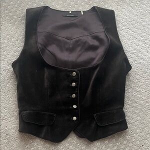 Elie Tahari Espresso brown Velvet Women's Vest